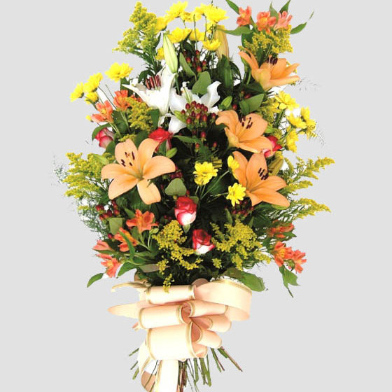 Ramo Funerario tonos Naranjas
